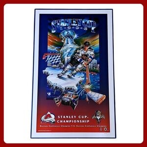 1996 Stanley Cup Finals Poster Limited Edition NHL Denis Pereira Art‎ Print